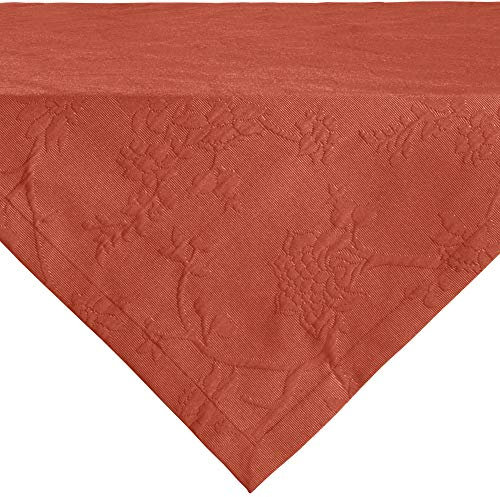 Erwin Müller Tischwäsche, Mitteldecke, Tischdecke mit Jaquardmuster, Serie Arnsberg Terra Größe 80x80 cm - Robustes Gewebe ist bügelleicht und Lange haltbar, mit hochwertigem Kuvertsaum