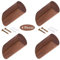 LWZko 4 Piezas Percha Pared Madera, Perchero Pared Natural, Ganchos para Sombrero Madera, Natural Madera Maciza Nogal Hecho Mano Moderno Perchero Montado Pared para Cocina, Dormitorio (Marrón)