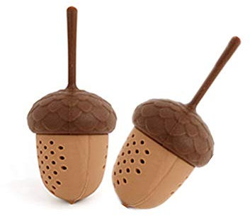Infusore tè Silicone Creativo con Filtro Ghianda, set da 2 Pezzi delle Migliori Forniture in Ufficio e in Cucina