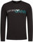 Emporio Armani Herren T-Shirt 111907 0A516, Lange Ärmel, Rundhals (Schwarz/Blaues Logo, L)