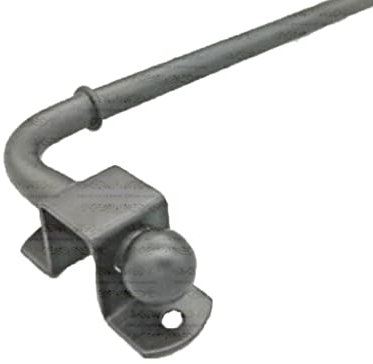 Extendable Swing Dormer Rod Window Drapery Arm (Black Ball)