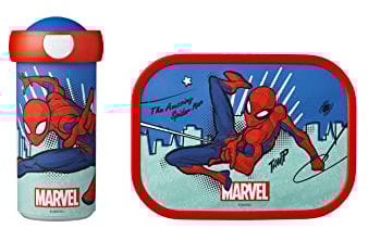 Mepal - Lunch-Set Campus - Lunch-Set für Kinder mit Verschlussbecher & Lunch Box - Lunch-Set für die Schule oder Unterwegs - Spülmaschinenfest & BPA-frei - 300 ml + 750 ml - Spiderman