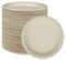 NYHI 125 Pack Small 7 Inch Heavy Duty Disposable Paper Plates For Adults Kids Brown Sugarcane Bulk Plates Cut Leak Resistant for Dinner Parties