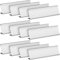 LEIFIDE 12 Pack Aluminum Name Plate Holder for Desk 2 x 8 Inch Blank Name Plates Office Business Desk Holder Desktop Table Display for Business Office Meeting End of Year Teacher Classroom(Silver)