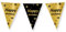 PD-Party - Happy Birthday Girlande für Geburtstag - Wimpelkette - Deko Geburtstag - Happy Birthday - Schwarz Gold Deko - Party Deko - Geburtstag Junge & Mädchen - Geburtstags Deko - 1000 x 30 cm