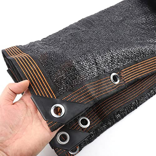 LYAH Sonnensegel Schwarzes Schattentuch Garten Schattennetz Mit Ösen, 2x2 2x3 2x4 3x3 3x5 3x6 4x4 4x5 6x7 6x8m Gewächshaus Sonnenschutz-Netz Für Zaun Sichtschutz Dach Pergola Auto Markise