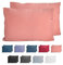 Komfortec 100% Baumwolle Kissenbezüge 2er Set 40x60 cm, Superweicher Premium Jersey Kopfkissenbezug 150 g/m², Kissenhülle, Puderfarbe