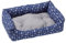 Baroni Home Hundebett aus Stoff, Größe weich, bequem, für Schlafzimmer, Wohnzimmer, Flur, waschbar (70 x 85 cm, Grau und Pfoten)