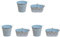Berrysun Blumentöpfe 6 Stück Vintage Metall Vintage Metall Vase Eisen Blumeneimer Antik Metall Pflanzer Pflanzer mit Griff (Color : Silverx3pcs, Size : 19.5X13CMx3pcs)