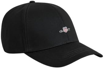 GANT Unisex. HIGH Cotton Twill Cap, Black, Standard