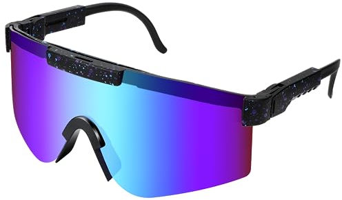 Mkitnvy Fahrradbrille, Sport Sonnenbrille, Polarisierte Sportbrille für Herren Damen, Fahrrad Sonnenbrille UV 400 Schutz,Schutzbrille für Outdooraktivitäten Radfahren Laufen Glof