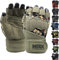 MRX BOXING & FITNESS Gewichtheber-Handschuhe für Herren, Workout, Handgelenkstütze, für Herren, Fitnessstudio, Zubehör, Fingerlos, Powerlifting, Olivgrün, 2628-OLV-L