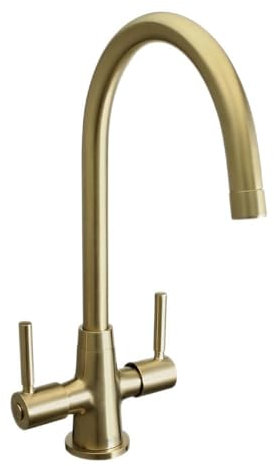 Bristan MZ SNK EF BB Monza Easyfit Mono Sink Mixer Brushed Brass Twin Lever