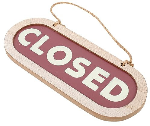 Gogogmee Letrero De Madera Doble Cara Para Tienda y Casa Cartel Abierto/cerrado Decoración De Pared Rústica 30x20cm Adecuado Para Negocios