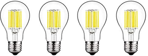LED Glühbirne E27 Kaltweiß, 12W 1200 Lumen LED E27 Lampe Ersetzt 100W Glühlampe, 6500 Kelvin Kaltweiss 280° Abstrahlwinkel Energiesparlampe, Nicht Dimmbar Kein Flackern A60 Leuchtmittel, 4 Stück