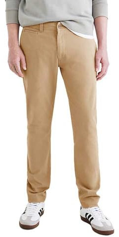 Dockers Smart 360 Flex California Khaki Skinny Casual Chinos, Oro Harvest, 32W x 30L Uomo