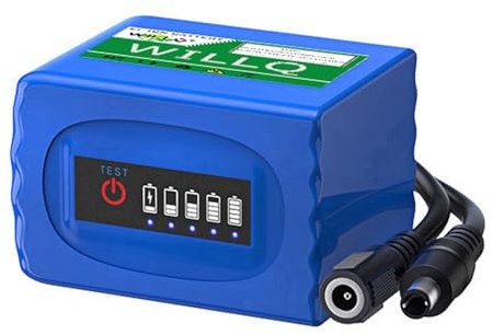 WILLQ 24-V-Lithium-Akku, wiederaufladbarer 25,2-Volt-Lithium-Ionen-Akku 24V 3000mAh 10000mAh Ersatzakku (Ladegerät und LED-Leistungsanzeige optional),No Charger,10Ah Light
