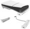 Growalleter PS5 Slim Horizontal Stand, PS5 Slim/Ps5 Pro Stand Horizontal Legs Under the Desk Base Stand, Horizontal Cooling Bracket for PlayStation 5 Silm/Pro with 4 USB 2.0 Ports (White)
