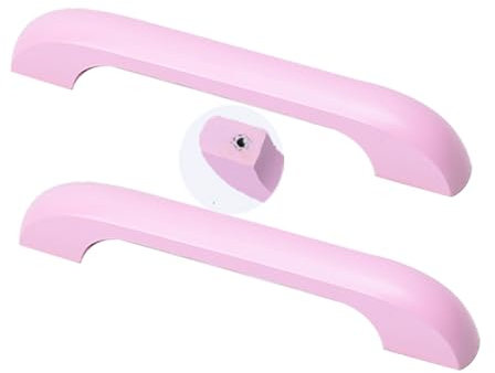 2 Stück Möbelgriffe holz Bunte Züge für das Kinderzimmer SchubladenKnöpfe Massivholz Schrankgriffe Profilgriff für Kleiderschrank,Schrankbeschläge Dekoration Türklinken (Rosa,Lochabstand 96mm)
