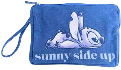 Disney Stitch Borsa da Donna, Borsa da Toilette dal Design Stitch, Borsetta, Regalo per Donne, Ragazze e Adolescenti | Blu