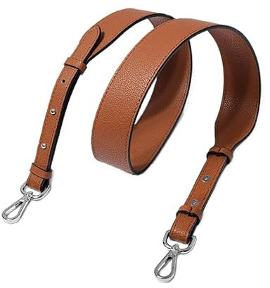 PTNKUIIY 106-110cm Verstellbarer Taschengurt Schultergurt Für Taschen, 3,8 cm breiter Universal Ersatz Schultergurt Umhängegurt Leder Tragegurt für Handtasche Schulterriemen Taschen Zubehör -Braun