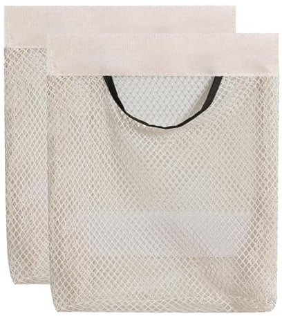 HSIXHAF 2 pcs Bolsa de Organizador Tronco con Velcro Universal, 29 x 25 cm Red elástica de Almacenamiento, Accesorios Coches Interior con Bolsillos, comestibles, almacenaje, Blanco