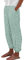 Freizeithose Damen,Leinenhose Damen Hose Sommer Leicht Strand Freizeit Hose Lang Locker Sommerhose Casual Gerades Bein Bequeme Stoffhose Luftig Sporthose mit Kordelzug und Taschen,Grün,S