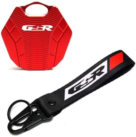 Housse de protection pour clé de moto Pour SUZUKI GSR600 GSR750 GSR400 Gsr 750 400 GSR 600 Toute L'année Moto Porte-clés Coque Broderie Porte-clés(KKCR Red)