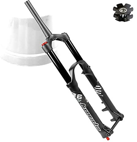 27,5 29 Pollici MTB Forcella Bici da Discesa Ammortizzatore, forcelle da Viaggio per Tubo Conico per Bicicletta da 180 mm 1-1/2 u201d Regolazione Estensione Forcella con Blocco Spalla