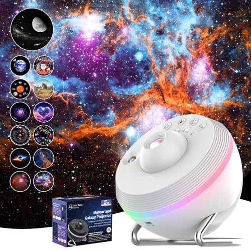 Meteor Galaxy Projector, XFWOJOO 13 in 1 Planetarium Star Projector with Ambient Light & Dynamic Meteor, Starry Night Light, Home Planetarium Room Decor for Adults Kids Birthday Christmas Stress Gift