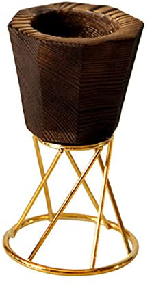 CVNIMV Kerzenhalter aus Holz, Kerzenständer, Teelicht, Einweihungsparty, Kandelaber, Zuhause, Schwarze Kerzenständer