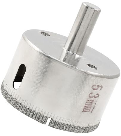 Cjueiom 1 juego de brocas de diamante de 53 mm, juego de brocas de sierra perforadora de vidrio, brocas con punta de diamante para azulejos de cerámica, porcelana, mármol, piedra de granito