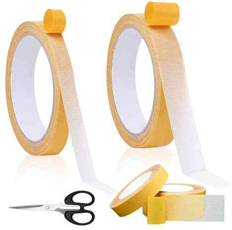 ZWQLZG Teppichklebeband Doppelseitiges, Extra Stark Doppelseitiges Klebeband, 1cm/2cm x 20m, Starkes Doppelseitiges Klebeband mit Stark Klebkraft Ideal für Teppich, Wand, Küche