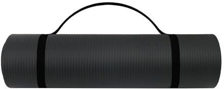 Endless NBR Black Yoga Mat | Comfortable & Durable Gymnastic Mat | Non-slip phthalate tested | Size: 183 * 61cm, 1cm Thick | Color:Black | NBR Foam | Exercise, Yoga, Pilates and Workouts