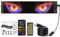 GLUROO Ojos LED para Camion, Luz LED Devil Eyes con Control Remoto por Aplicación, USB Pantalla Flexible Programable para Parabrisas de Automóviles, 380x100mm