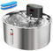 SUPERFA 3.2 L Stainless Steel Cat Water Fountain for Drinking, Wireless Metal Cat Drinking Fountain, 5000mAh Rechargeable Battery
