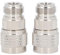 N-HF-Adapter Vom Typ Gold Plattiert N Weiblich zu N Männlicher Stecker, 0-6GHz 50 Ohm Koaxialadapter, Hohe Temperaturptfe-Isolierung für Antenne, Kabel, Router (2-Pack, Reiner