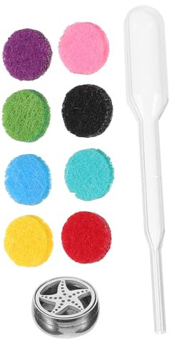 Lurrose Aromatherapie-Clip Nacken Maskenversorgung Behälter für ätherische Öle Bekleidungsversorgung Aromatherapie-Schnalle Diffusorclip für ätherische Öle Rostfreier Stahl