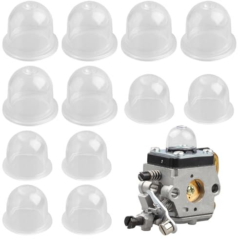 12 Pezzi 19mm e 22mm Bulbi Primer per Carburatori, Carburatore Primer Pompa, Bulb Pump Coppa Olio, Pompa di Accensione Trasparente, Compatibile Tosaerba, Motoseghe e Soffiatori