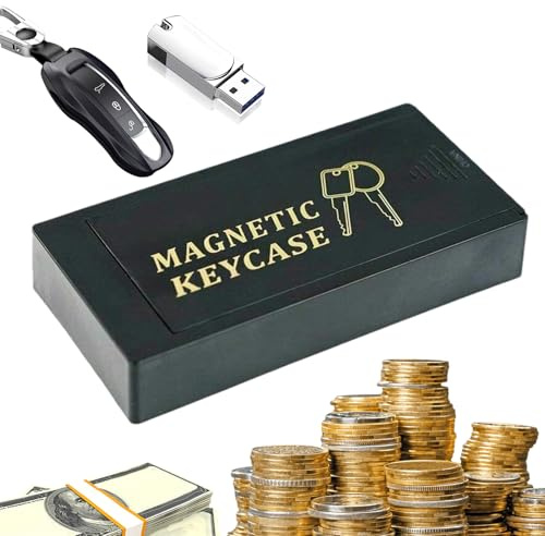 Generisch Magnetischer Schlüsselbox-unter, Magnetischer Schlüsselbund, Schlüsselbund-Speicherbox | Magnetschlüsselabdeckung, Leistungsstarker Magnet Für Tragbare Tastenkasten Außen