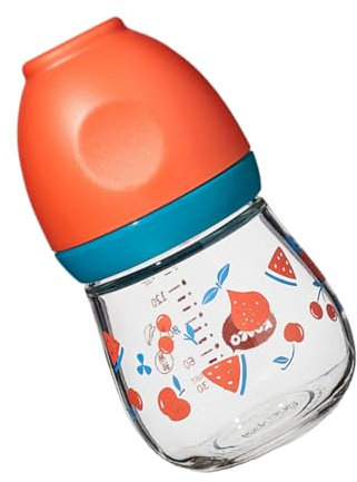 Montesy Biberon en verre à col large pour nouveau-nés - Capacité de 150 ml - Avec tétine anti-coliques - Utilisation quotidienne pratique