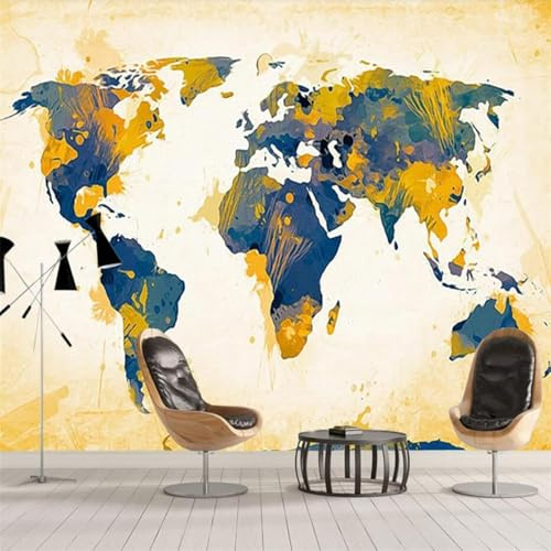 Kreativ Graffiti Handgemalt Welt Karte 3D Tapeten Tapete Luxus Home Esszimmer Fototapete Effekt Wohnzimmer Schlafzimmer Kinderzimmer-430cm×300cm