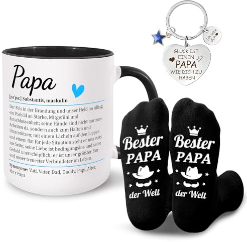 Bingtoo Geschenke für Mama Papa Opa Oma | Lustiger Tasse, Socken und Schlüsselanhänger für Geburtstag, Muttertag, Vatertag, Weihnachten