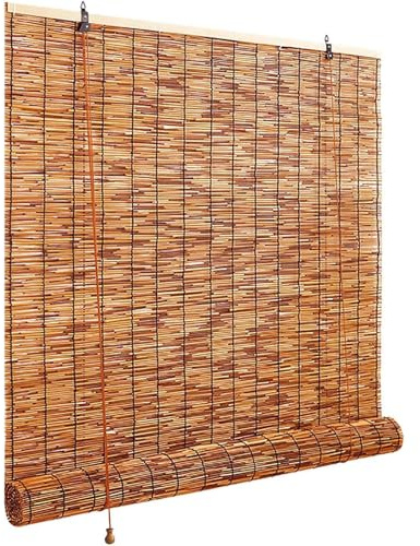 Tende Avvolgibili Reeds Bambù Naturale 80x200cm | Tapparella da Canna Esterno, Con Sollevatore, Protezione Solare/Privacy/UV, Termiche Isolanti, Per Finestre e Porte