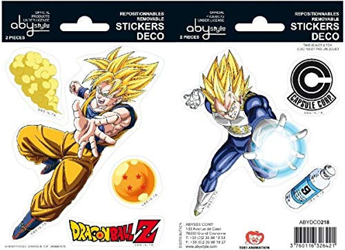ABYSTYLE - DRAGON BALL - Stickers - 16x11cm - Goku/Vegeta