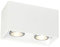 QAZQA - Modern Design-AufbauSpot I Spotlight I Deckenspot I Deckenstrahler I Strahler I Lampe I Leuchte weiß 2-flammig-flammig GU10 50mm - Qubo I Wohnzimmer I Schlafzimmer - Aluminium Rechteckig - LED