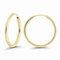 EDELIND Creolen Gold 750 Gelbgold 25 mm Breite 1,5 mm Hoop Earrings 18 K Echtgold Ohrringe Rund für Damen Mädchen mit Schmuck Geschenkbox