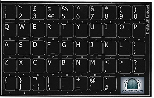 Sticker Tastatur English QWERTY UK