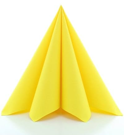 Sovie HORECA Servietten in Gelb aus Linclass Airlaid, hochwertige Einwegservietten ideal für Hochzeit & Partys, 40 x 40 cm, 50 stück