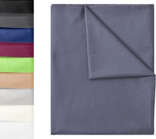 GREEN MARK Textilien Klassische Bettlaken | Betttuch | Laken | Leintuch | Haustuch 100% Baumwolle ohne Gummizug vielen Größen und Farben Größe: 180x275 cm, anthrazit grau